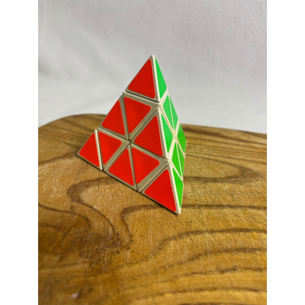Vintage Pyraminx Rubiks Style Puzzle Toy Unisex Multicolor Triangle Pyramid